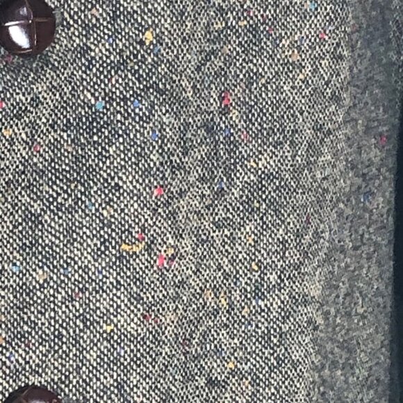 John Blair Mens Size 44 Speckled Brown Wool 3 Leather Button Blazer Suit Jacket - Picture 3 of 13